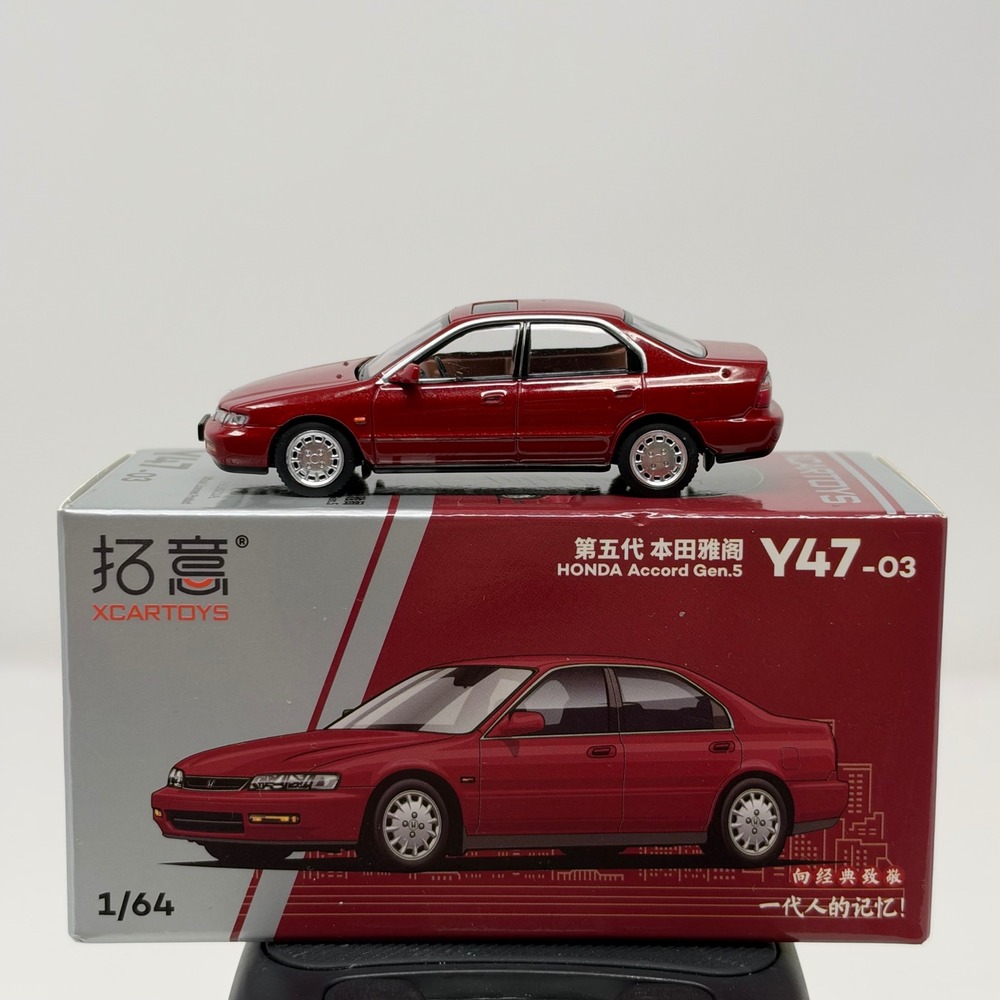 XCartoys 1:64 Honda Accord Gen 5 Red Diecast Model Car Y47-03